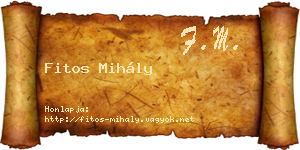 Fitos Mihály névjegykártya
