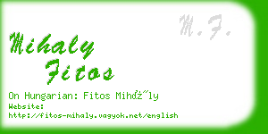 mihaly fitos business card